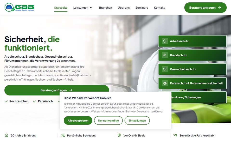 Vorschau: Website GaB Bischoff (in Bearbeitung)