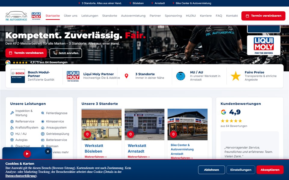 Website für RK Autoservice